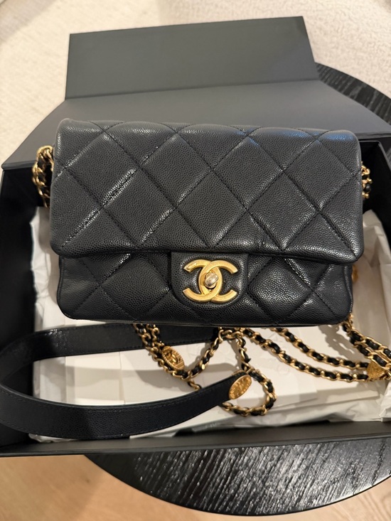 CHANEL Handbags - CHANEL Black Quilted Mini Flap Crossbody with Gold Hardware